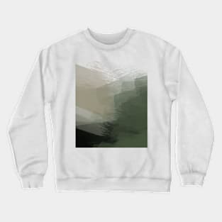 Nature Brown Green Modern Art Abstract Landscape Crewneck Sweatshirt